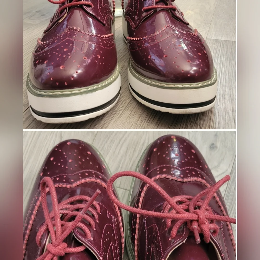 Dadawen Burgundy Wingtip Oxford Loafer 1.5